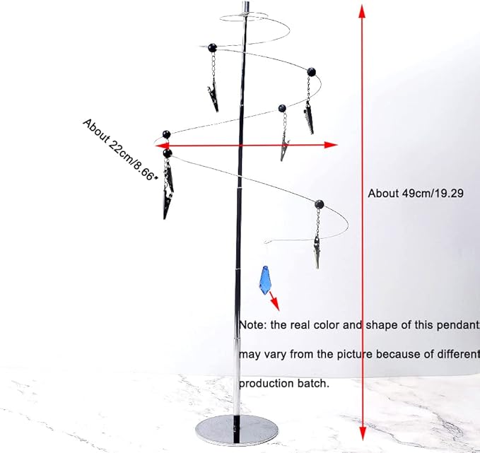 Mollytek Desktop Photo Holder With Clips - Postcard Gift Card Picture Display Stand - Spiral Romantic Design Photo Tree for Table Decor With Plated Wire and 6 Metal Clips