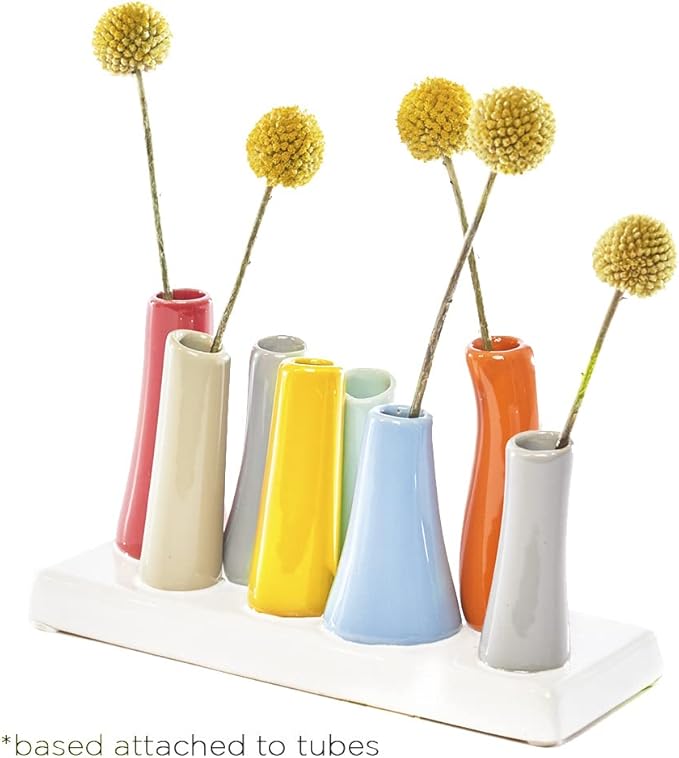 Chive - Pooley 2, Ceramic Flower Vase, 8-Tube Shape (Red)