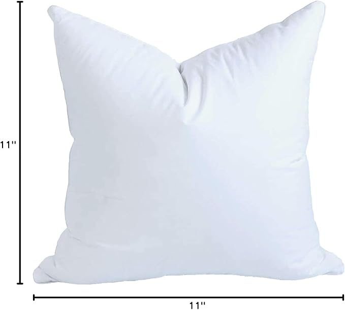 MoonRest® 11x11 Inch Synthetic Down Alternative Square Pillow Insert Form Stuffer for Sofa Shams, Decorative Throw Pillow, Cushion and Bed Pillow Stuffing - Hypoallergenic 11“X 11”