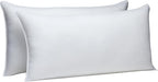 Amazon Basics Down-Alternative Pillows for Stomach and Back Sleepers, Soft Density, 20 x 36 inches, 2-Pack, White