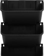 18 Pots Self-Watering Vertical Wall Planter, 39.4”L x 39.4”H Stackable Plastic Wall-Mounted Plant Grow Pots, Wall Hang Garden Planter Outdoor Indoor for Herbs Flowers Strawberries (Black)