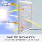 Volcanics Privacy Film Static Clings Vinyl 3D Decals Stickers Rainbow Film for Glass Door Heat Control Anti UV 35.4 x 78.7 Inches