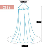 Kertnic Decor Canopy for Kids Bed, Soft Smooth Playing Tent Canopy Girls Room Decoration Princess Castle, Dreamy Mosquito Net Bedding, Children Reading Nook Canopies in Home (Night Sky-Ruffle)