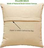 Cream Floral Pillow Cover Blue Flower Pillowcase Boho Cushion Florals Accent Throw Pillowsham Wool Hand Embroidered Size 18x18