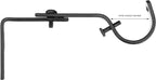 Amazon Basics Adjustable Curtain Rod Wall Bracket Hooks, Set of 2, Black