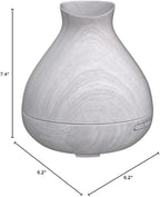 BZseed Aromatherapy Essential Oil Diffuser 550ml 12 Hours White Wood Grain Aroma Diffuser with Timer for Large Room, Home, Baby Bedroom, Waterless Auto Shut-Off, 7 Colors Lights Changing