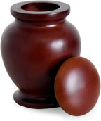 Elegant Wood Vase Urns for Human Ashes Adult,for Adults up to 200lbs, Cremation urn (Oval)