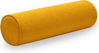 Cylinder Round Memory Foam Support Pillows 24X6 Cervical Neck Roll Pillow with Pillowcase Soft, Comfortable and Breathable for Sleeping, Chair, Car, Sofa，Travel Yellow