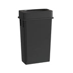 23 Gallon Black Slim Jim Trash Can with Drop Shot Lid