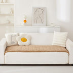 Couch Cover for Dogs Washable, Fuzzy Pet Couch Covers for 3 Cushion Sofa Pet Friendly, Non Slip Sofa Cover (Light Brown, 27.6" x 82.7"/70 x 210cm)