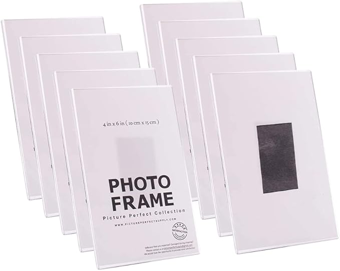 4x6 Clear Acrylic Picture Frame Magnet; Magnetic Acrylic Photo Frames (10)