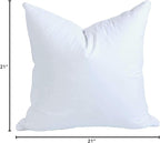 MoonRest® 21x21 Inch Synthetic Down Alternative Square Pillow Insert Form Stuffer for Sofa Shams, Decorative Throw Pillow, Cushion and Bed Pillow Stuffing - Hypoallergenic 21“X 21”
