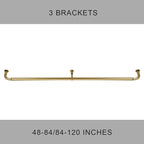 Room Darkening Curtain Rod, Wrap Around Design, Extra-Thick 1-Inch Diameter Single Drapery Rod, Extendable Metal Rod Set for the Blackout Curtains and Sheer (Antique Gold, 84-120")