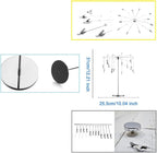 Mollytek Desktop Photo Holder With Clips Postcard Gift Card Picture Display Stand Decor Photo Tree Stand for Table Display Carousel Romantic Design with Plated Wire and 12 Photo Metal Clips