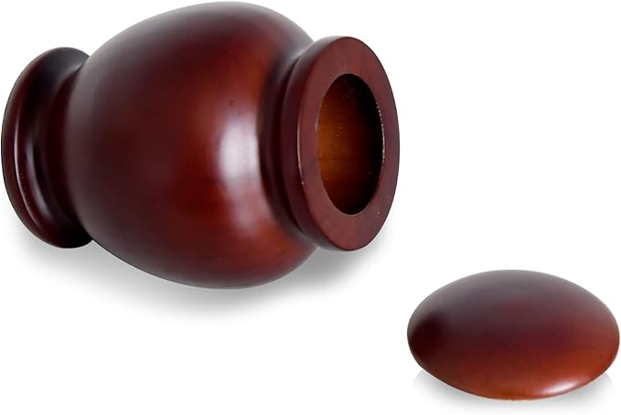 Elegant Wood Vase Urns for Human Ashes Adult,for Adults up to 200lbs, Cremation urn (Oval)