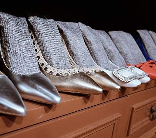 12 Packs Natural Air Purifying Bag, Shoe Deodorizer and Odor Eliminator, 100% Natural Activated Bamboo Charcoal Non-Toxic, (75g Each Pack)