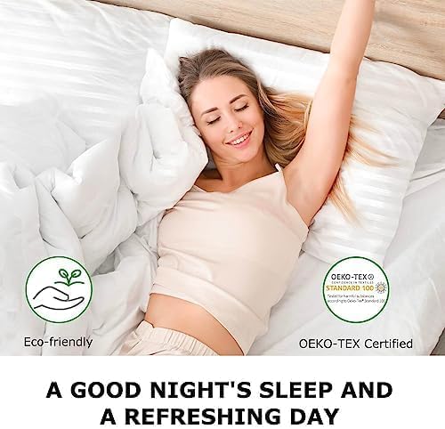 Pillows Standard Size Set of 2, Soft Down Alternative Bed Pillows for Sleeping, Pillows 2 Pack for Back, Stomach or Side Sleepers, Cooling Hotel Fluffy Pillows, Machine Washable