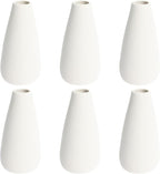YANLING 6 Pack Small White Vase for Home Decor, 5 inch Modern Ceramic Vases for Pampas Grass, Boho Vase White Vases for Dried Flowers, Wedding Dinner Table Party