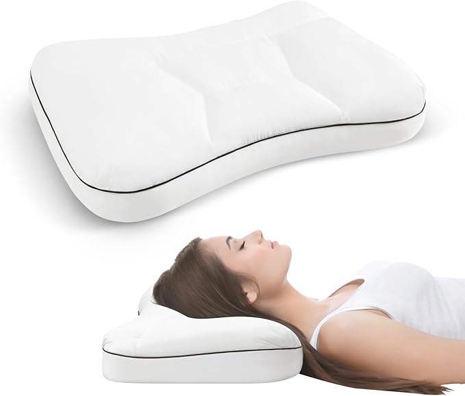 cozyide Cervical Neck Pillow with Removable Pillowcase, Memory Foam Bed Pillows for Neck and Shoulder Support, Ergonomic Neck Support Pillow for Side, Back and Stomach Sleepers, 26" L x 17" W