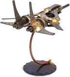 Jet Fighter Collectible Handmade Metal Art Figurine, Desk Accessories, Trophy, Boss Gift, Home Office Décor, Airplane