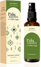 Palo Santo & White Sage Smudge Spray by Aromafume | 1 x 100ml / 3.38 fl oz l Aromatherapy | With Essential oils | Room Linen Spray | Natural Air freshners for home | Spiritual Meditation Accessories
