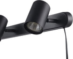 Globe Electric 59467 3-Light Plug-in Track Lighting, Matte Black, Bulb Not Included