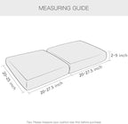 Yates Home PU Leather Couch Sofa Cushion Slipcover Water-Proof Elastic Chair RV Seat Covers Loveseat Sofa Furniture Protector Slip Cover for Seater Replacement Living Room（2 Pieces, Light Gray）