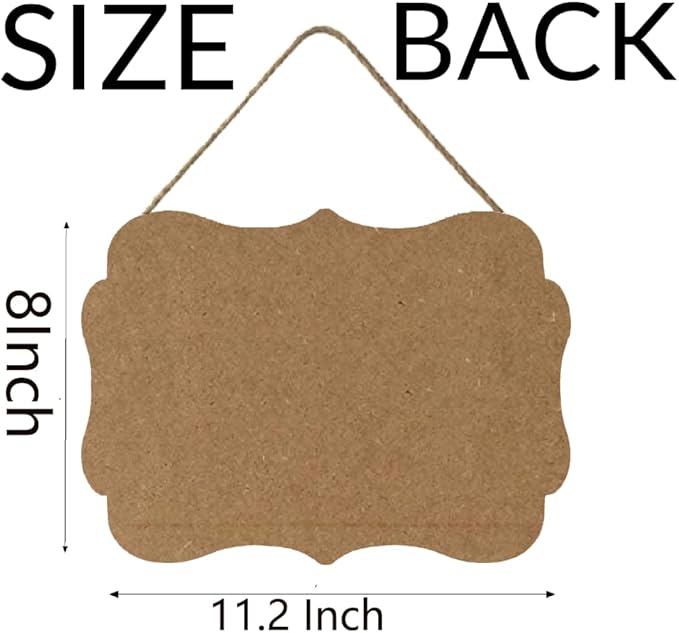 Personalized Wooden Welcome Sign - Front Door Decor, Customized Image/Text Hanging Sign - Farmhouse Decorations for Home Office - 11.2 x 8 Inch