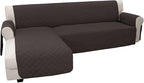 Easy-Going L Shape Sofa Slipcover Sectional Couch Cover - Reversible & Pet-Friendly (X-Large, Chocolate/Chocolate)