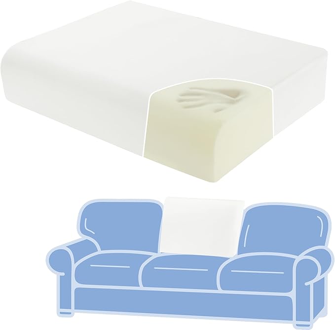 ROYALAY High Density Foam Couch Back Cushions Replacement Back Pillow Sofa Waist Cushion Stuffing Fill Supportive Back Pillow 1 Pack, Supportive Lumbar Support Pillow for Sofa, Couch-27.5"x18"