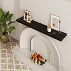 Dreamland 48 inch Floating Shelves for Wall Large Wall Mounted Shelves with Invisible Brackets, Black Long Shelves for Bathroom, Living Room, Kitchen, Office, 48x9.1 inch deep Set of 2