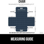 GORILLA GRIP Patented Waterproof Slip-Resistant 23" Chair Protector Cover, for Leather or Fabric Couch Cushion, Large Microsuede Furniture Covers Dogs Pets Machine Washable Slipcover, Navy