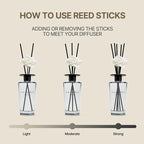 COCODOR White Flower Reed Diffuser / April Breeze / 1 Pack / Home & Office Decor Aromatherapy Diffuser Oil Gift Set / Large Size, Large Capacity, Big Size Diffuser, Black Edition/16.9Ounce(500 ml)