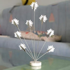 8-Branch Family Tree Picture Frame Holder, Card Photo Clips Holder Desk Stand for Memo Paper Note Photo Christmas Wedding Card Display (White Snowflake)