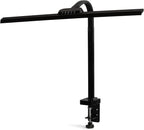 Bright Office Desk Lamp with Clamp, Dimmable LED Workbench Light with Touch Control, Adjustable Arm, Smart Architect Lamp for Desk, Tall Clamp Light for Office, Computer Monitors, Black