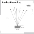 3 Pcs Photo Tree Holder with Clips, 8-Branch Gift Card Clip Holders, Multi-Head Metal Desk Card Display Stands, Table Number Holders, Ideal for Pictures, Notes, and Wedding Party Decorations