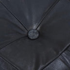 Square Shaped Buffalo Leather Handmade Eco-Friendly Black Pouf - Square Pouf, 16" x 16" x 16", Geometric Pouf, Buffalo Leather Pouf, Recycled Foam with Fibre Fill Stuffed Pouf, Seating Pouf PF25