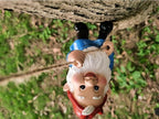 Climbing Gnomes Tree Faces Decor Outdoor for Yard, Adorable Gnome Elf Out Hugger Fairy Door Statue for Tree, Funny Garden Gnome Peeker Sculpture Yard Patio Art