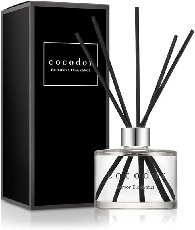 COCODOR Signature Reed Diffuser Set/Lemon Eucalyptus / 6.7oz /1 Pack/Home Fragrance Diffuser, Oil Scent Diffuser for Bathroom Shelf Decor