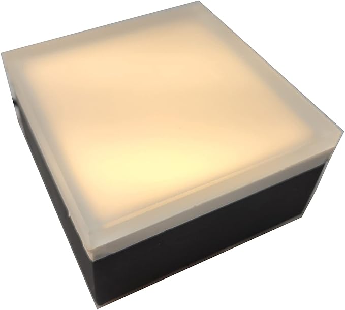 Paver Light 4×4 Inch (3.93 X 3.93 inch), Warm White 2700K Glare-Free Illumination for Driveways, Pathways, Pool Deck & Patios,12V AC/DC, Waterproof & Drive-Over Rated