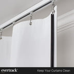 Curtain Wand - Aluminum Curtain and Drapery Pull Rod with Stainless Steel Hardware for Curtains, Draperies, and Room Divider Curtains - 24 Inches, Metallic Black - Pack of 2