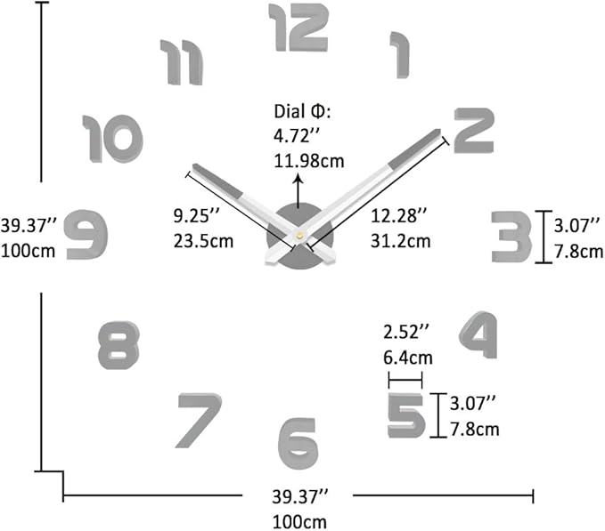VANGOLD Big Wall Clock for Living Room