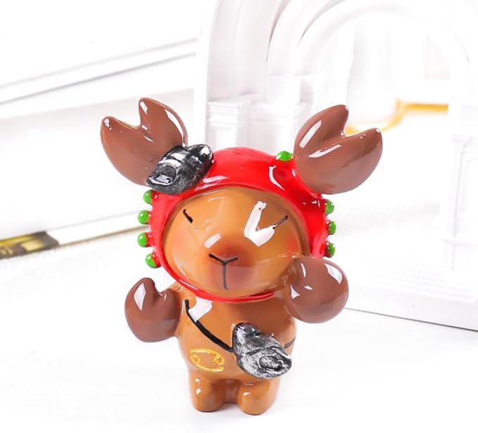 Capybara Zodiac Figurine, Cancer Animal Theme Desk Decor, Resin Collectible (Cancer)