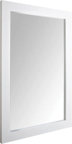 Amazon Basics Rectangular Wall Mount Mirror 24" x 36", Wide Trim, White