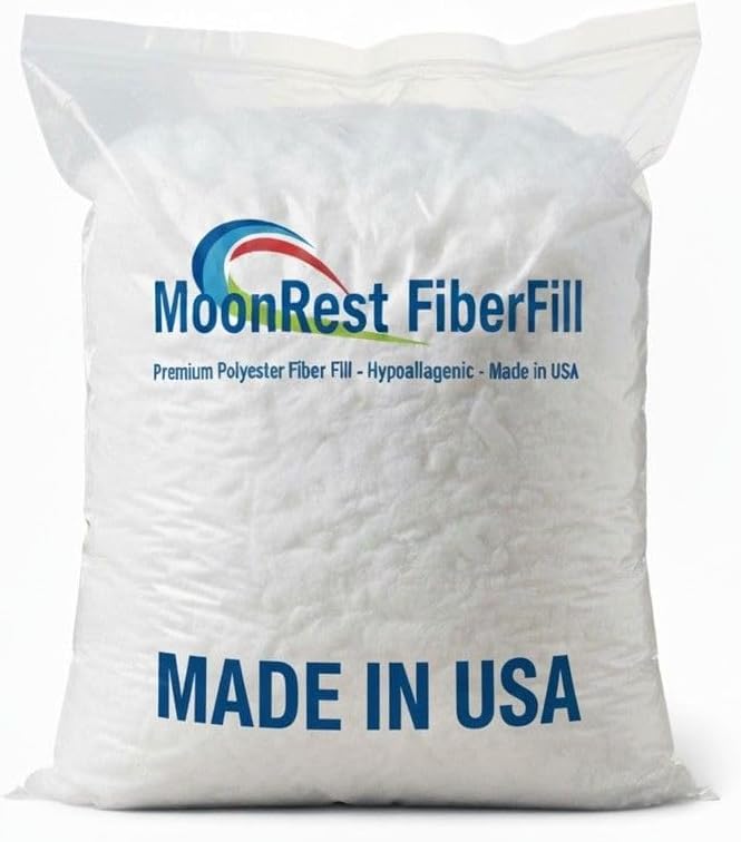 MoonRest® - Fiberfill - Synthetic Down Alternative Polyester Stuffing for Pillow Insert Form, Sofa Shams Stuffer, Decorative Throw Pillow, Cushion and Bed Pillow - Hypoallergenic