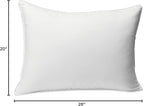 Amazon Basics Down Alternative Bed Pillows and Pillow Protector Case 2-Piece Set, 26 in x 20 in, Soft Density, Standard - Pack of 2, White