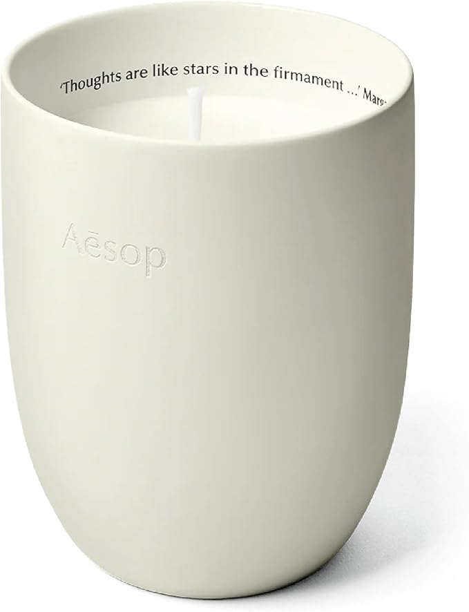 Aesop Aganice Aromatique Candle | Floral, Spicy, Fresh Scented | 55-65 Hour Burn Time | Vegan-Friendly | 10.5 oz
