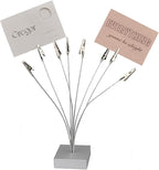 1 Piece Desktop Photo Holder, with 8 Metal ClipsPicture HolderCard Holder Holder for Sticky NotesPost-it NotesPhotosChristmasWeddingCard Displays