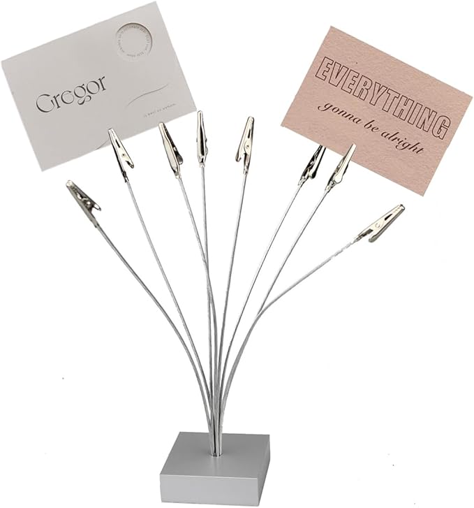 1 Piece Desktop Photo Holder, with 8 Metal ClipsPicture HolderCard Holder Holder for Sticky NotesPost-it NotesPhotosChristmasWeddingCard Displays