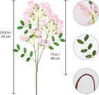 IPOPU 4Pcs Faux Pink Artificial Delphiniums, 24.8 Inch Long Stem Artificial Jacaranda Flowers for Tall Vases, Fake Delphiniums for Artificial Flower Arrangements, Home Party Decorations